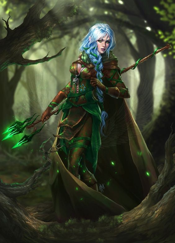 Woodland Elf Spirit Companion Protection Wisdom of the nature plants communication Abundance Spell