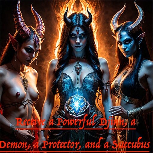 Pact With 3 Powerful Spirit Companions - Receive a Powerful Djinn, a Demon Protector, and a Succubus